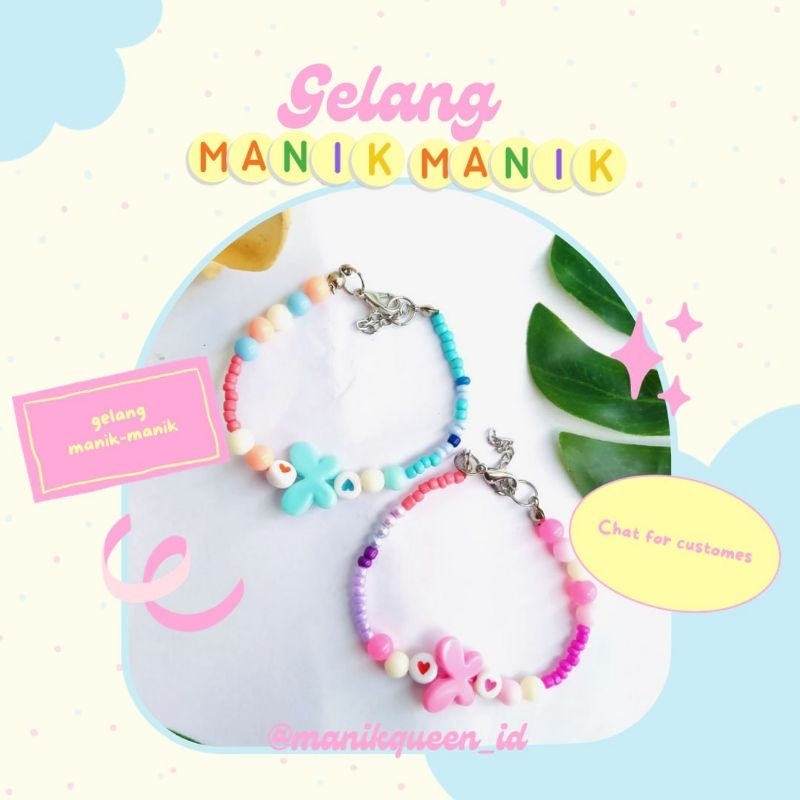 Gelang manik - gelang lucu - gelang manik manik - gelang manik aesthetic - gelang manik korea