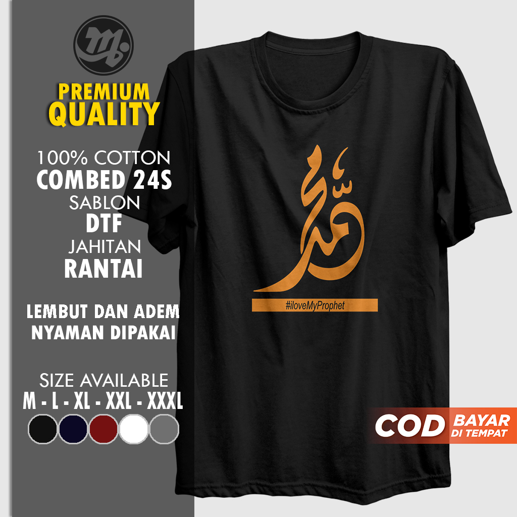 Kaos Baju I Love My Prophet Dakwah Islami Baju Muslim Sholat Kaos Santri Pakaian Pria Wanita T-Shirt