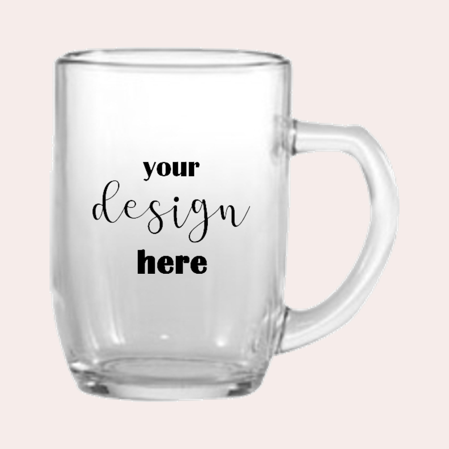 Gelas CUSTOM | Gelas Kaca Gagang | Gelas Kaca Transparan