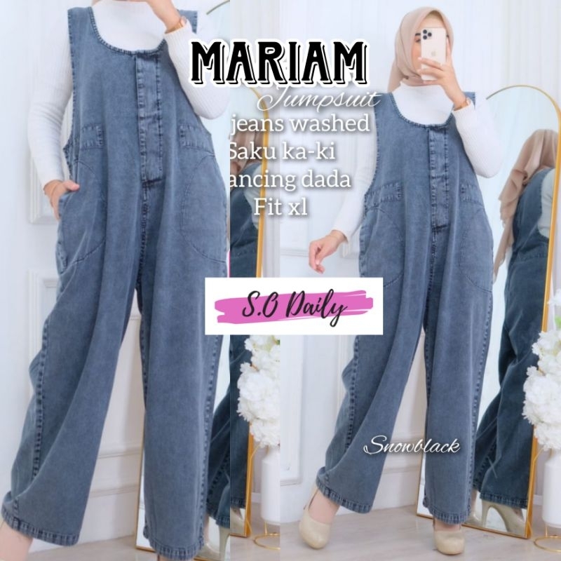 MARIAM OVERALL CELANA KODOK JEANS JEAN JINS BAJU KODOK JUMPSUIT REMAJA KEKINIAN JUMBO