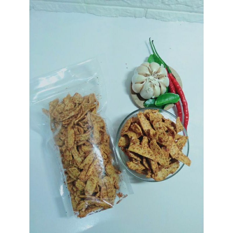 

Basreng pedas, original asin gurih daun jeruk