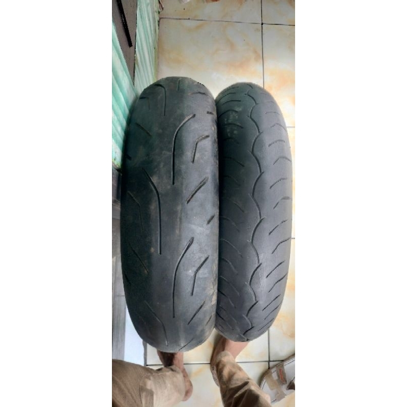 sepasang ban tubles cbr byson r15 ring 17 tubles ukuran 120/70 vs 150/60
