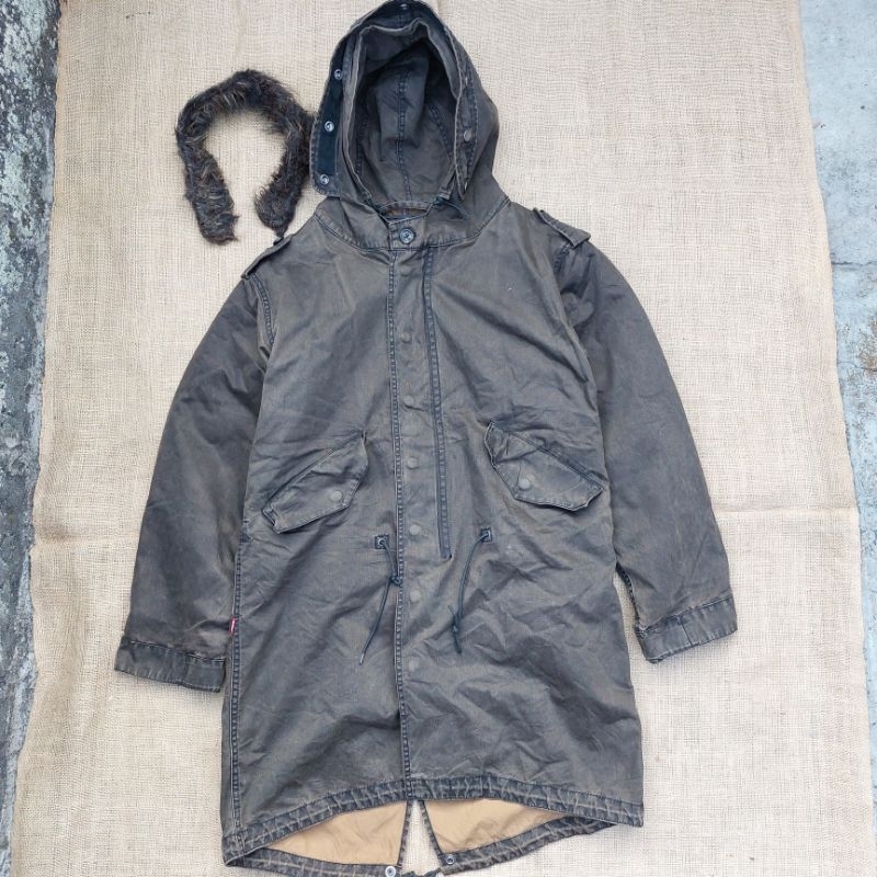 Levis Jaket Parka Fishtail M51 Military Jacket Army look Vintage classic casual retro rugged style