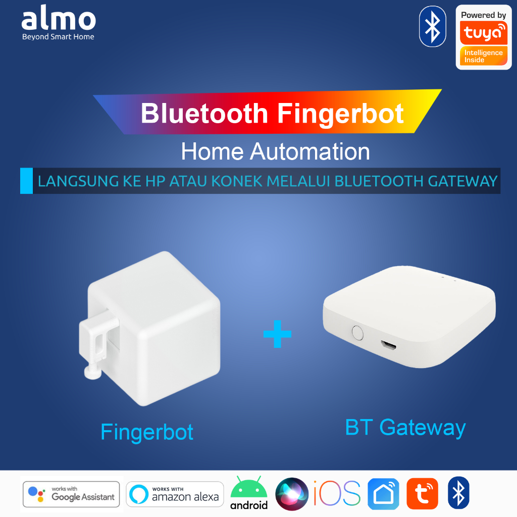 ALMO Tuya Bluetooth BLE Fingerbot dengan Bluetooth Gateway