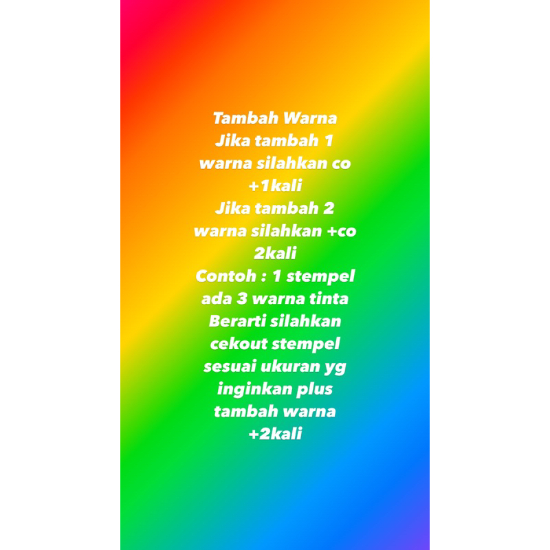

Tambah warna untuk stempel yg lebih dari 1 warna