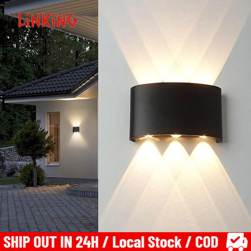 【COD】Lampu Dinding Taman Outdoor COB / LED Wall Light Minimalis Lampu Tembok Anti Air Rumah Ruang Ta