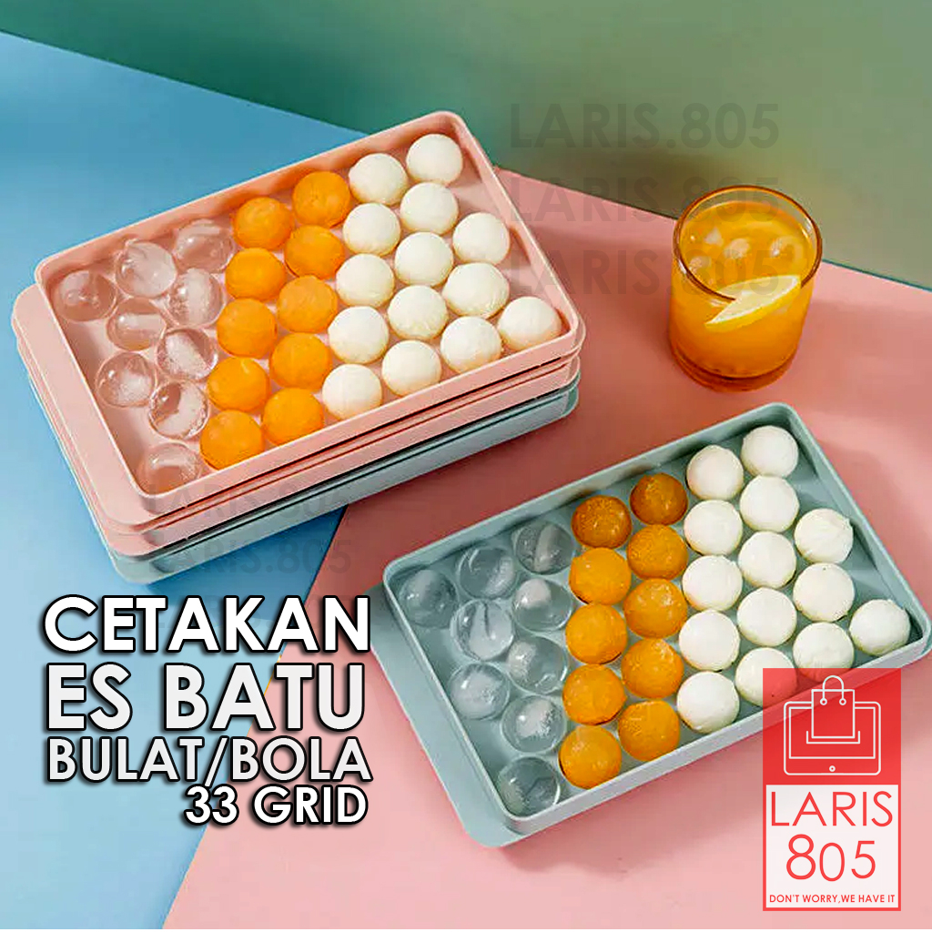 Cetakan Jelly bulat 33 grid / cetakan lucu Food Grade / Cetakan Es Batu bulat 33 slot