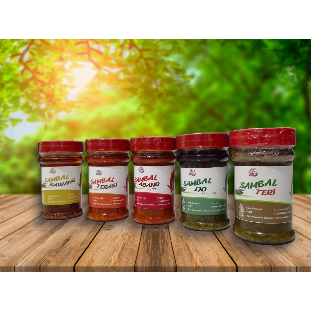 

Taragak Sambal Abang Sambal Bawang Sambal Ijo Sambal Teri Sambal Terasi Botol