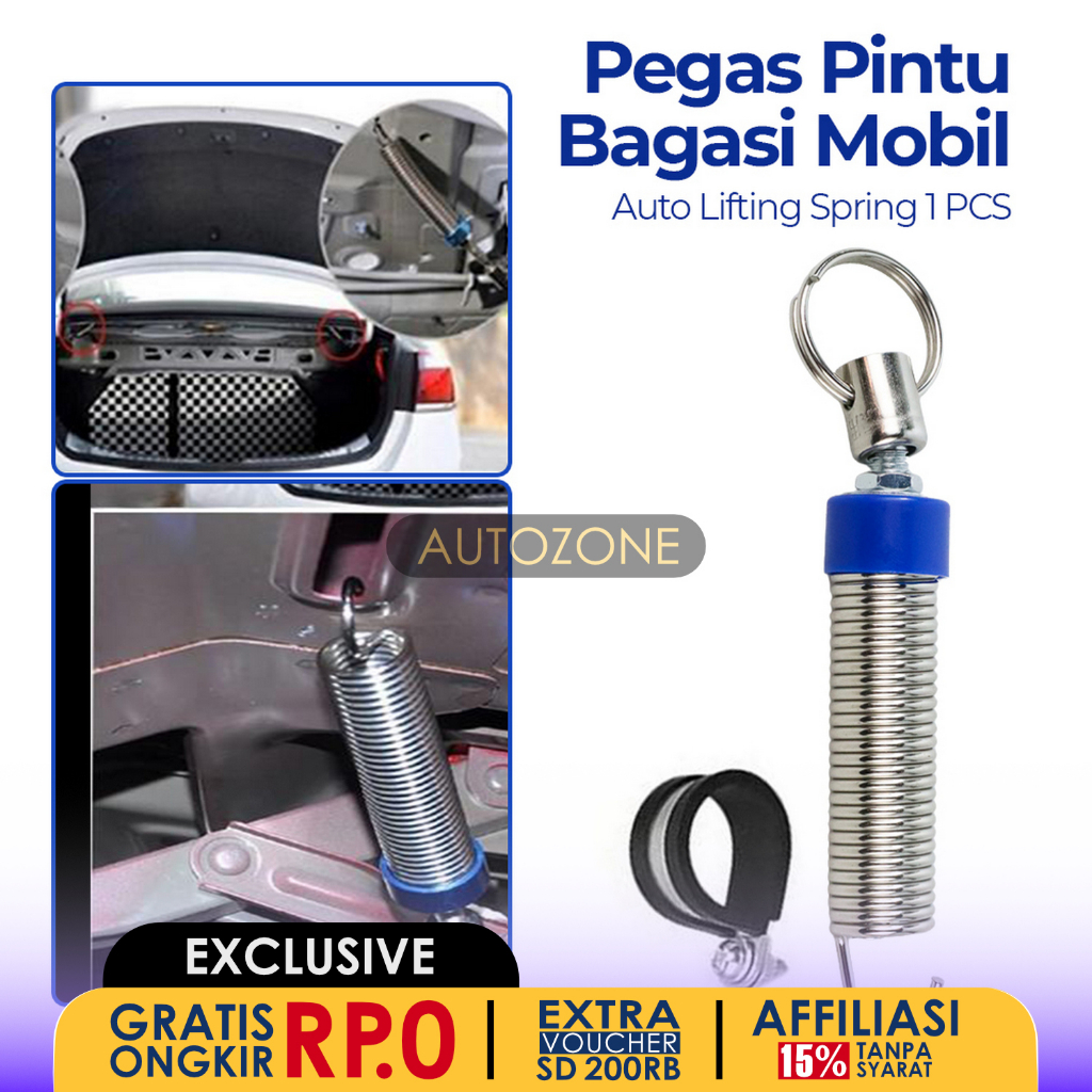 Feideli Pegas Pintu Bagasi Mobil Auto Lifting Spring 1 PCS - C3856 - Silver