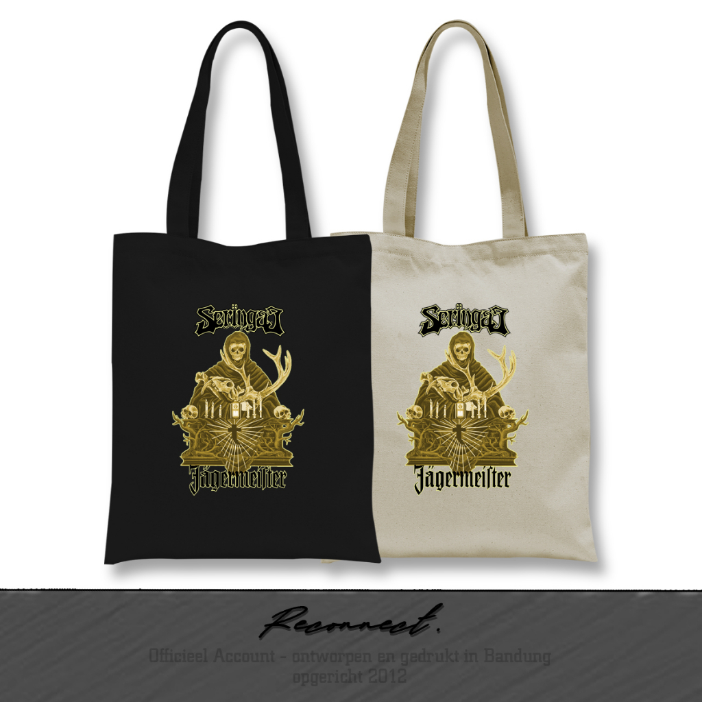 Reconnect Totebag Motif Band Seringai Jagermeilter - GRATIS TAMBAH NAMA