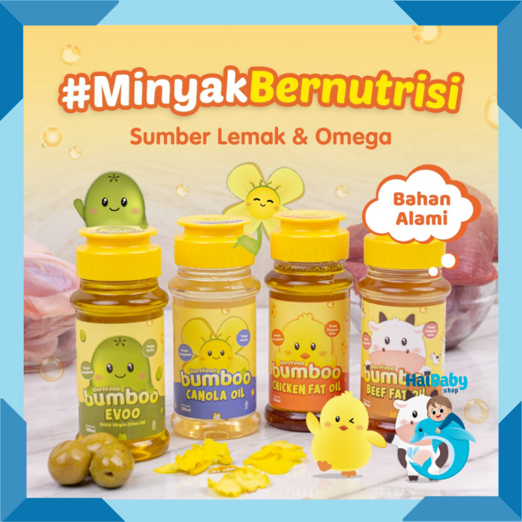 

BUMBOO Minyak - Bahan Alami - Bernutrisi - Sumber Lemak & Omega 3,6,9 - BB Booster -Tanpa Perisa & Pengawet - Tumis atau Topping