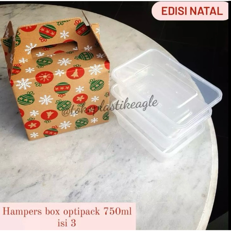 

[CHRISTMAS EDITION] Hampers Box Optipack 750ml Susun 3