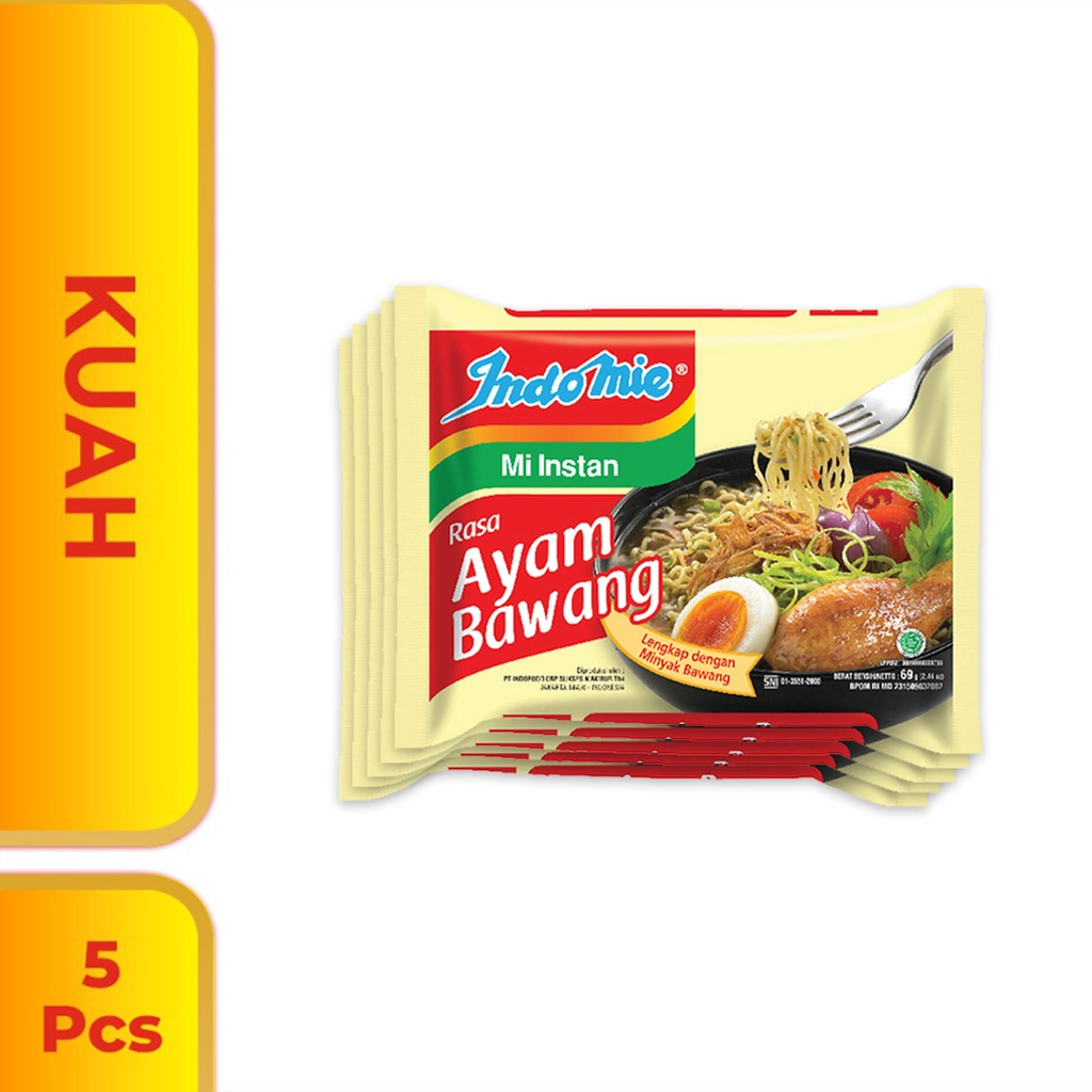 

Indomie Mi Instan Ayam Bawang 69g 5pcs