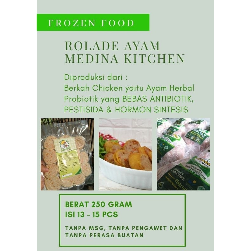 

Rolade/Ayam/NonMsg/Organik/Berkah/Sehat/Halal/Chicken/Enak/Frozen/Beku/Alami