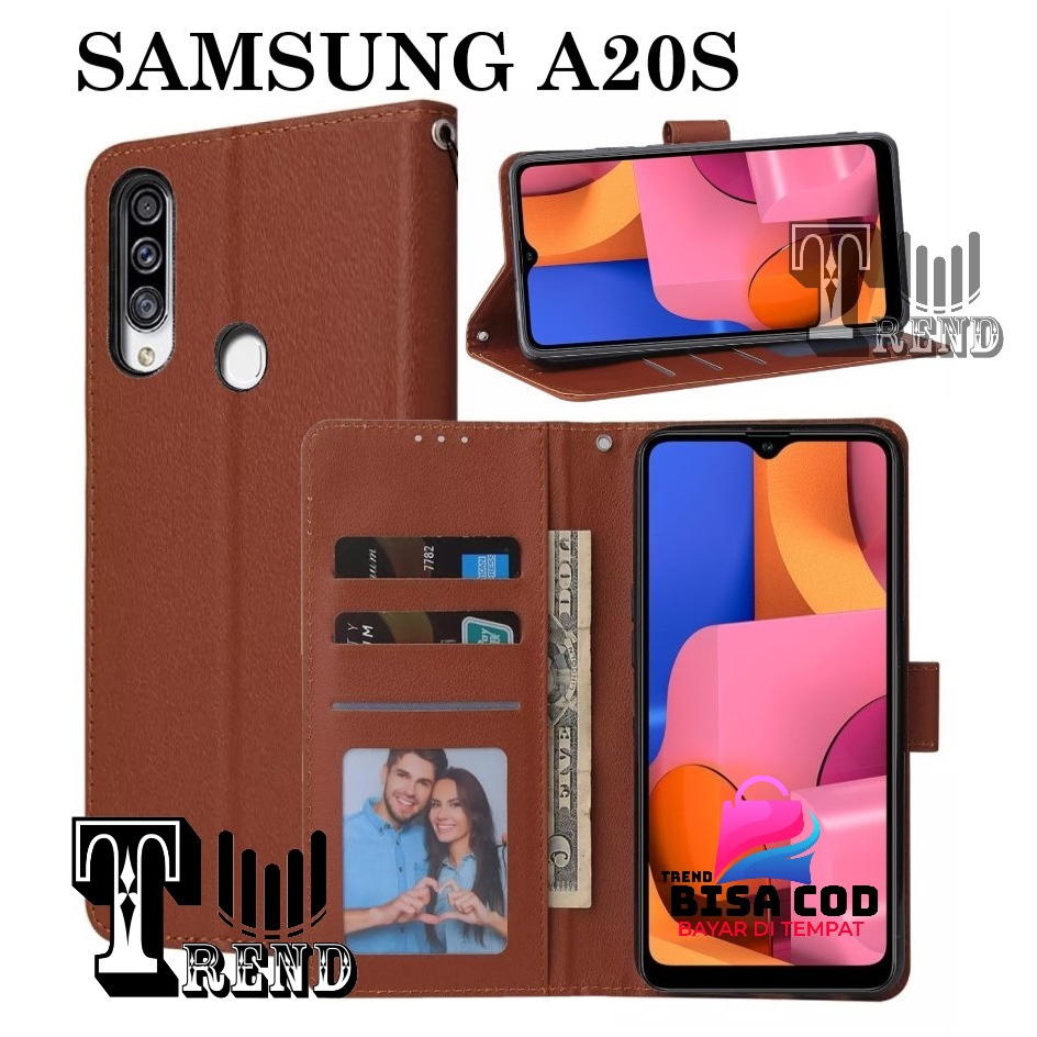 FLIP COVER SAMSUNG A20S LEATHER CASE FLIP SAMSUNG A20S