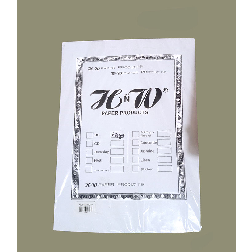 

KERTAS BC HNW 150GR PTH F4
