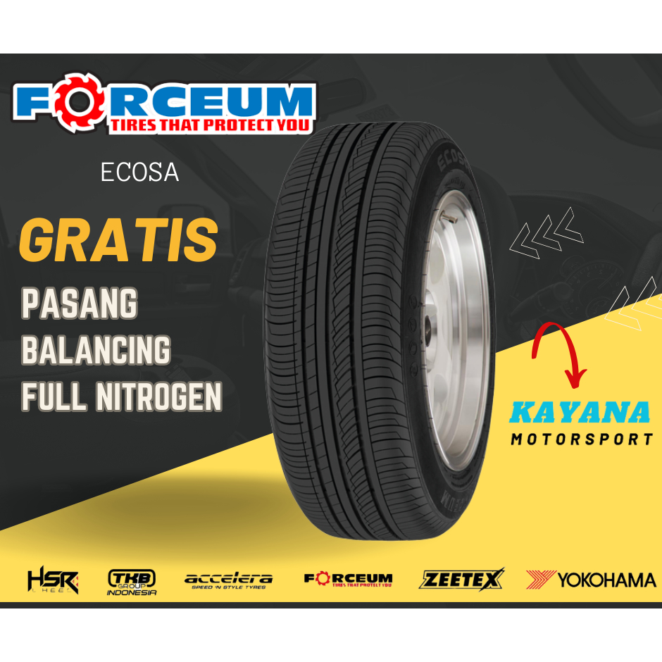 Ban Mobil 175/70 Ring 13 Forceum Ecosa  Ban Mobil Tubles Bukan GT Radial