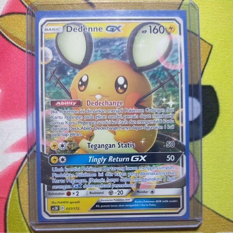 Dedenne GX TD AC3D Non Foil 057/172 Pokemon TCG Indonesia