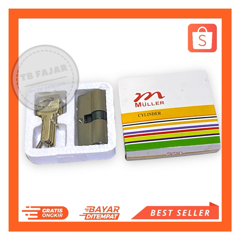 Silinder Kunci Pintu Rumah Besar Kotak Putih Muller 75160