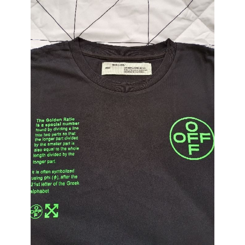 OFF WHITE UNISEX T-SHIRT 100% ORIGINAL GOLDEN RATIO