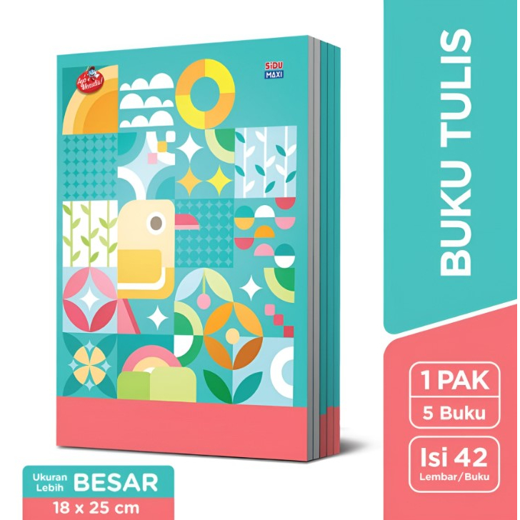 

BUKU TULIS SIDU MAXI 42 LEMBAR (1pak= 5 BUKU) / BUKU SEKOLAH BIG BOSS BOXY