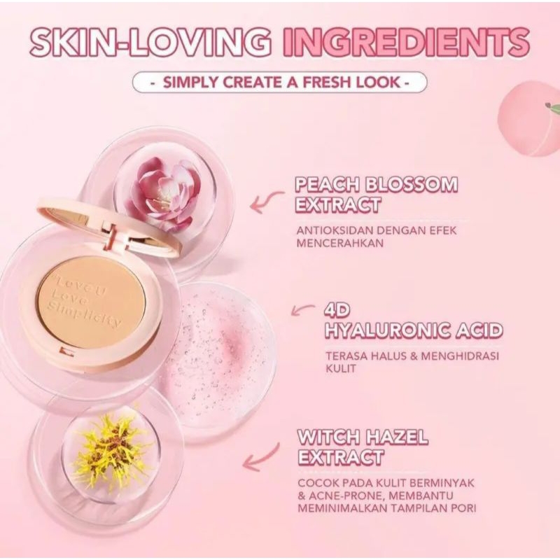 YOU Simplicity Flawless Compact Powder | Bedak Padat | Natural Makeup Tahan Lama