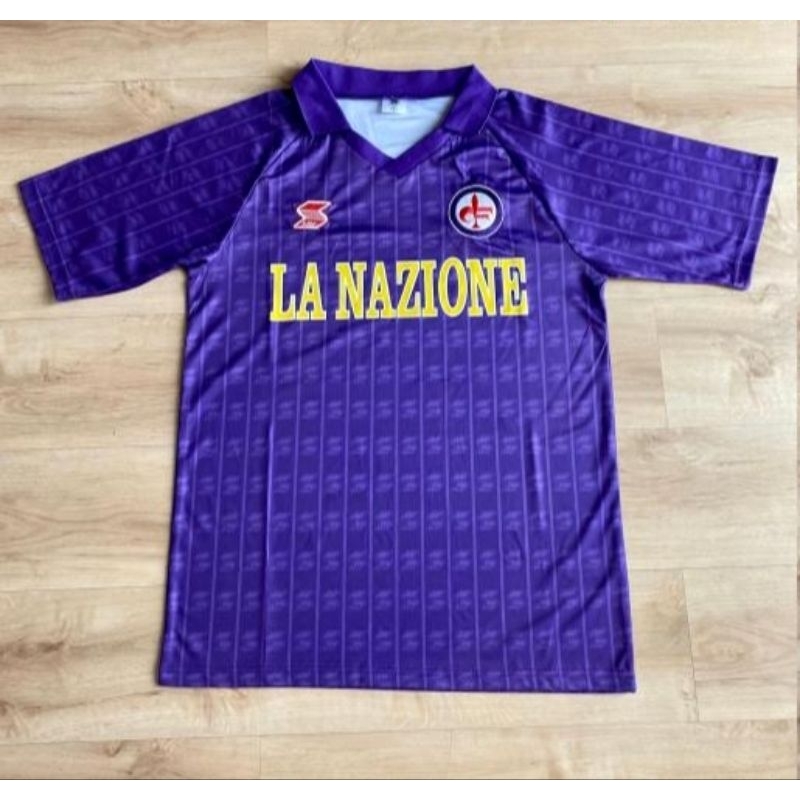 JERSEY FIORENTINA HOME RETRO 89 90 1989 1990 KLASIK CLASIC GO GRADE ORI