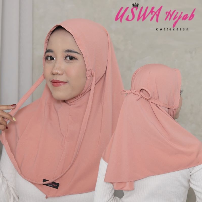 𝙐𝙎𝙒𝘼 𝙃𝙞𝙟𝙖𝙗 - Jilbab Bergo Jersey Premium | Bergo Dewasa