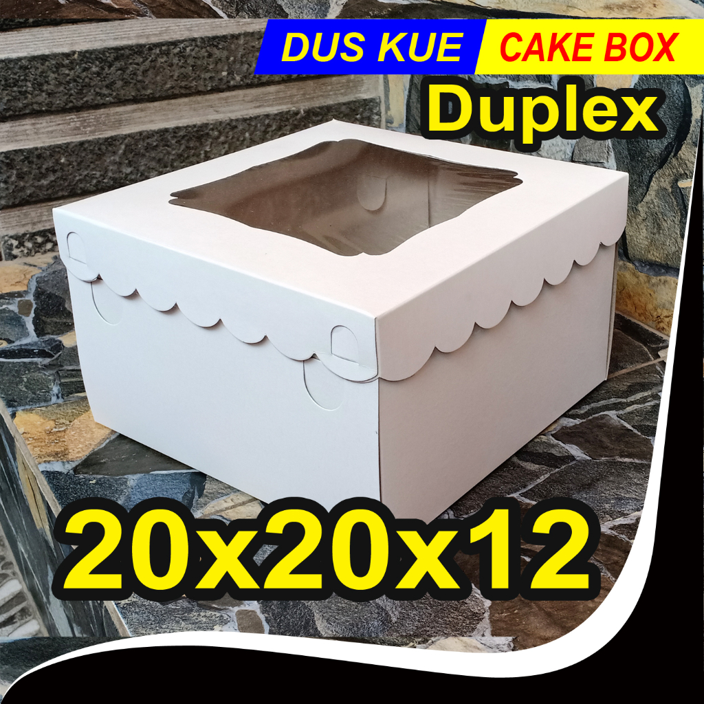 BOX 20x20x12 JENDELA / 20x20/ Box Nasi/ Dus Roti/ Box Kue/ Cake Box/ Box Kue