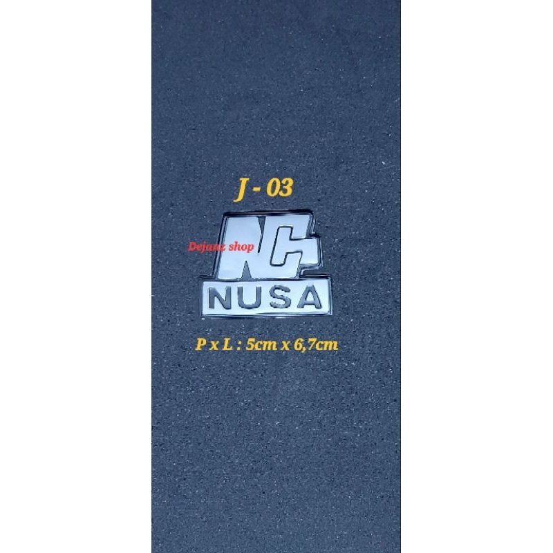 Emblem Logo Simbol Tempelan Stiker Tulisan NCH Nusa Kotak Kijang