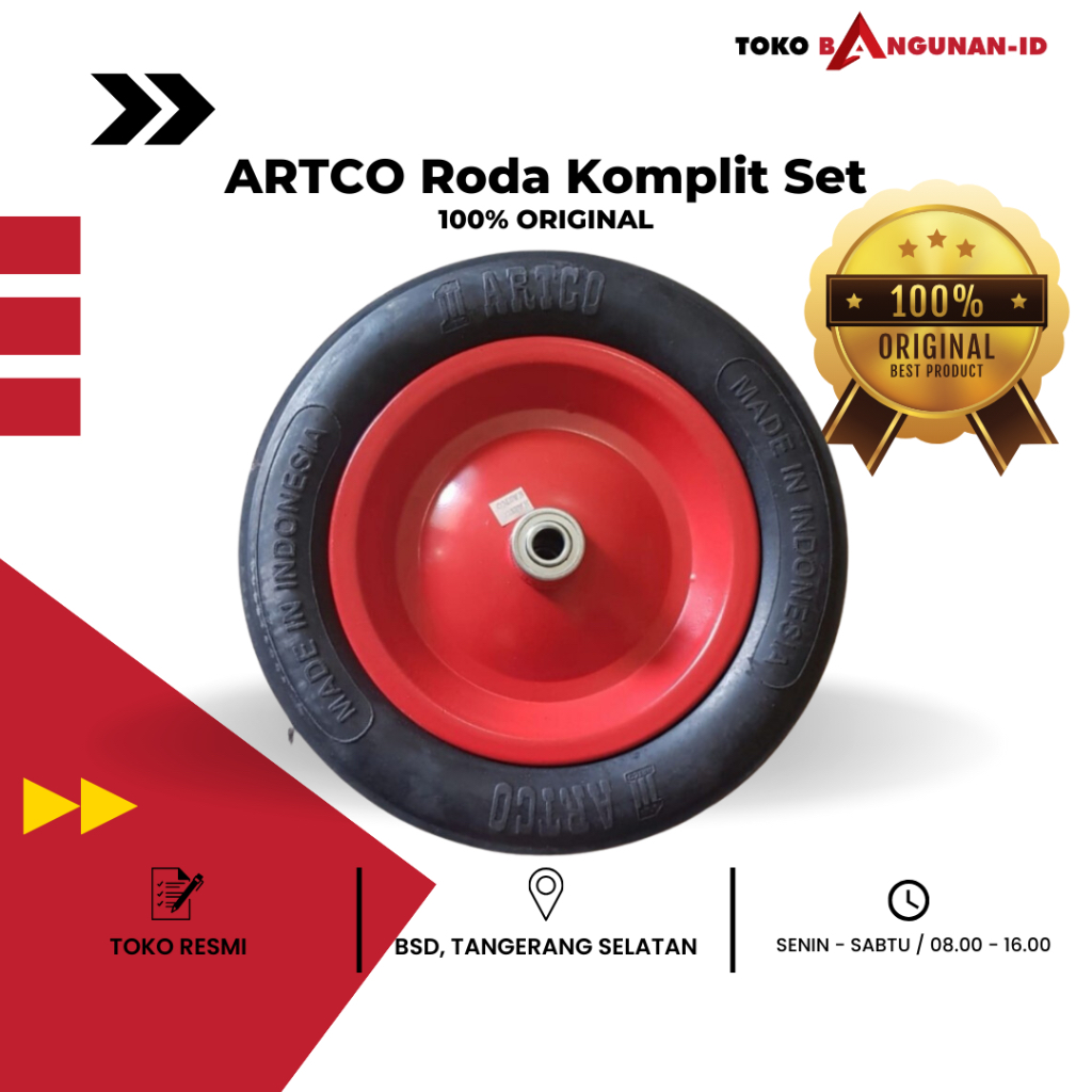 ARTCO Ban Mati Gerobak Sorong Komplit Set Artco Original