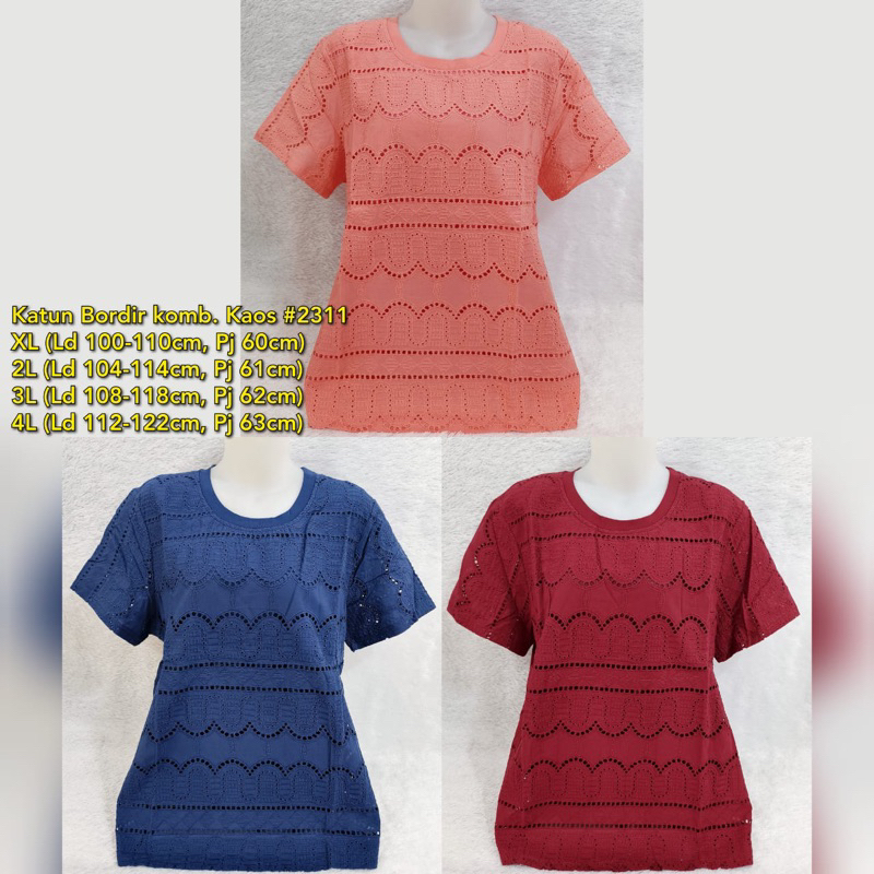 BLOUSE KATUN BORDIR IMPORT/ ATASAN WANITA KATUN BORDIR IMPORT