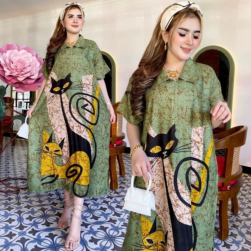 Daster Jumbo kerah Sarwendah Murah Adem busui bumil batik pekalongan grosir