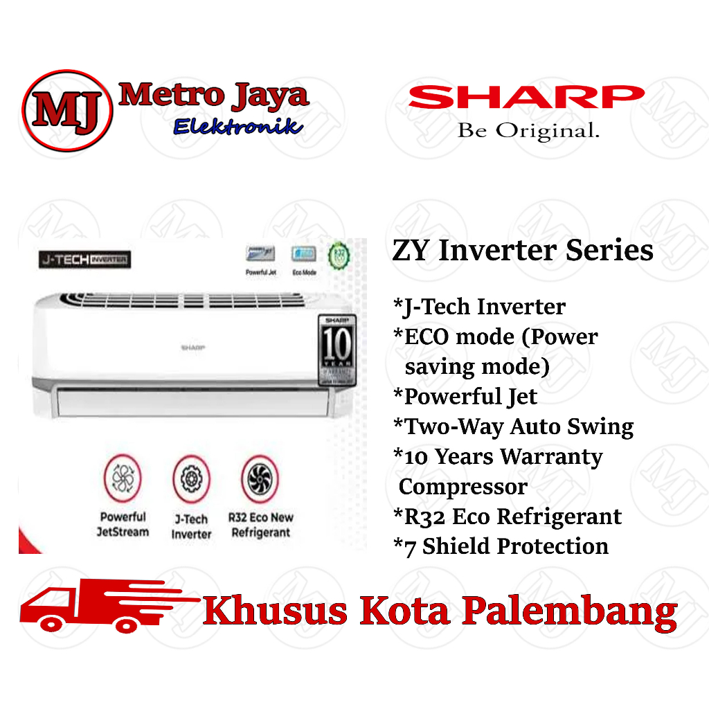 AC Sharp 1.5 PK Inverter AHX 13 ZY Inverter Made in Thailand