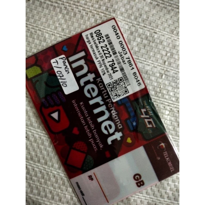 Kartu Perdana Telkomsel AS LOOP SIMPATI Nomor Cantik Seri Panca ekor Rapi