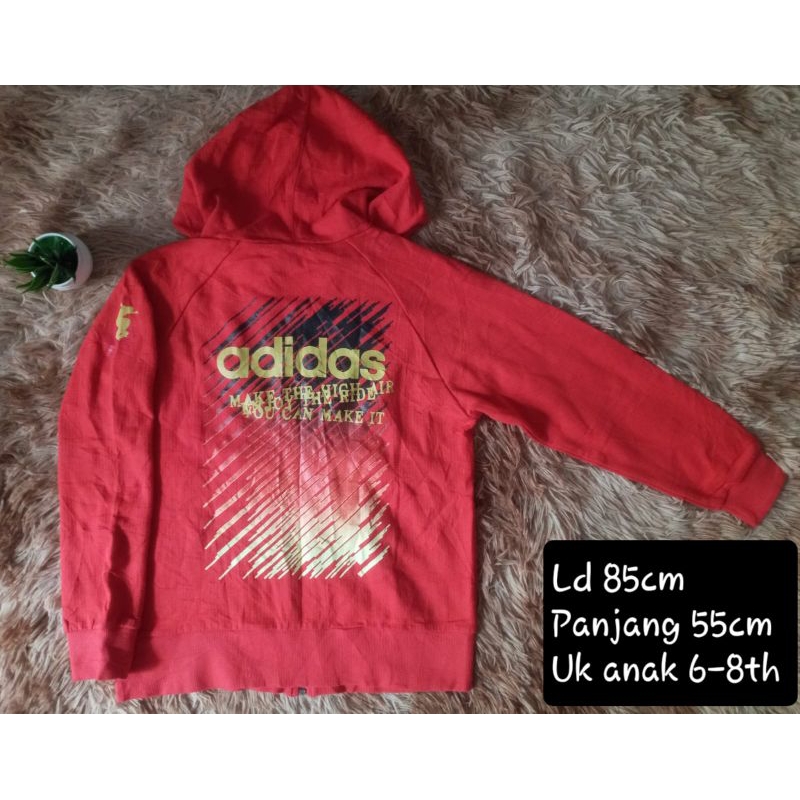 Hoodie ziper anak Adidas Original second