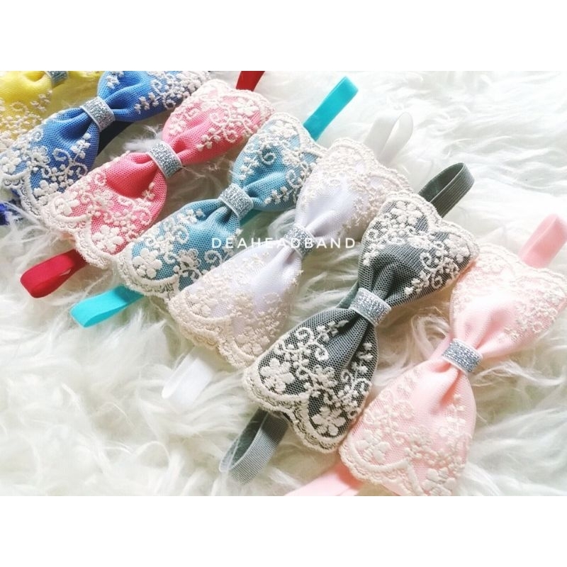 Headband bayi pita renda