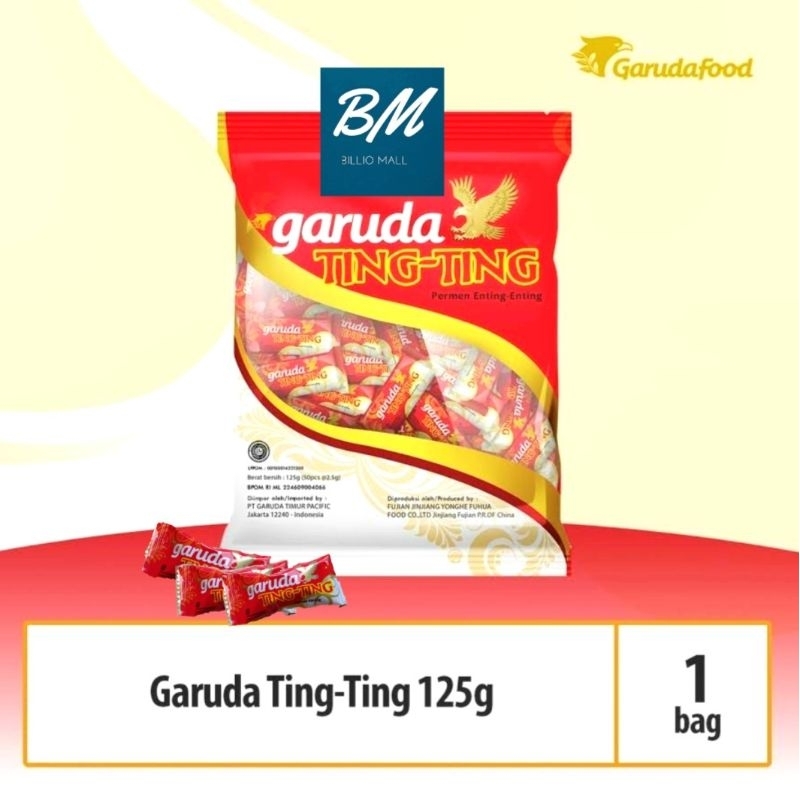 

Permen Ting Ting Garuda 125 gr isi 50 pcs