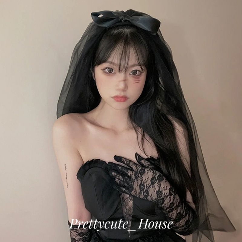 RB PCH Simple Wedding Veil Glow In The Dark / Kain Veil Pengantin + Jepitan Penutup Kepala Hiasan