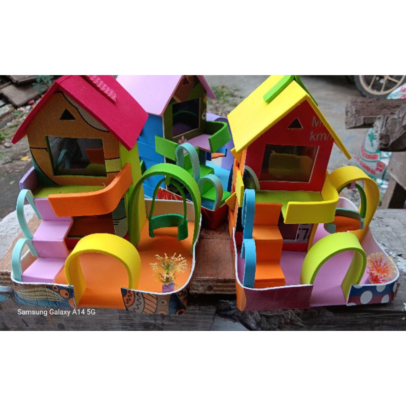 Rumah Kelomang Tingkat Ayunan ( Bonus kelomang 2pcs)