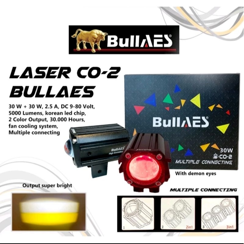 Lampu Tembak Laser CO-2 Multiple Connecting 30 Watt Merk Bullaes