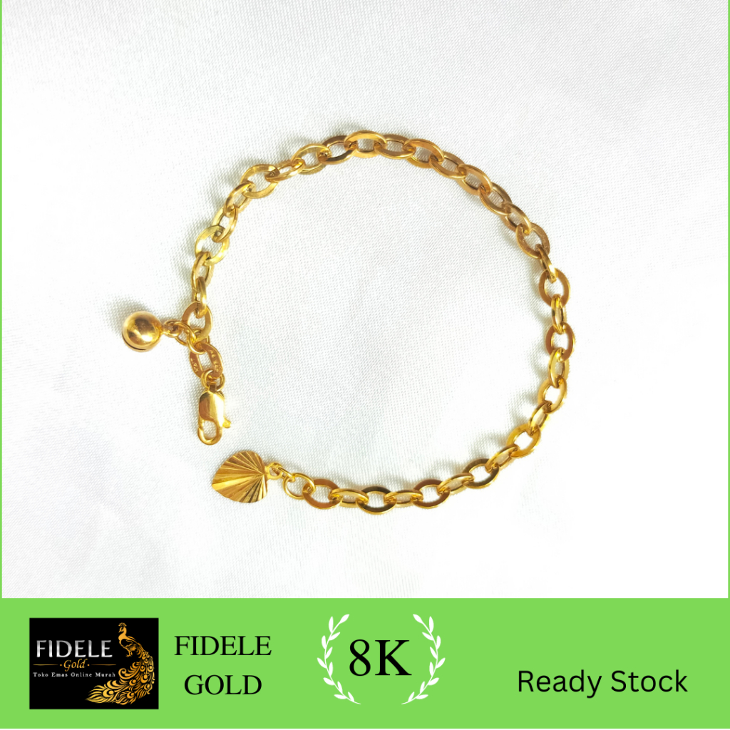 Gelang Fancy Waru Emas Asli Kadar Muda Gelang Emas 375