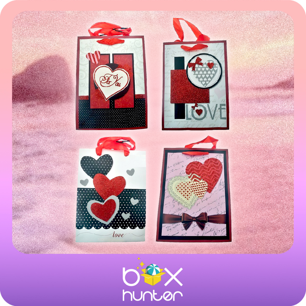 

4pcs Paper Bag Valentine, Love, Couple ukuran 18 x 10 x 23 cm