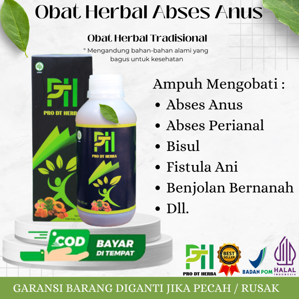 Obat Abses Anus | Atasi Abses Perianal, Bisul, Benjolan Abses Kulit, Herbal Tanpa Operasi PRO DT HER