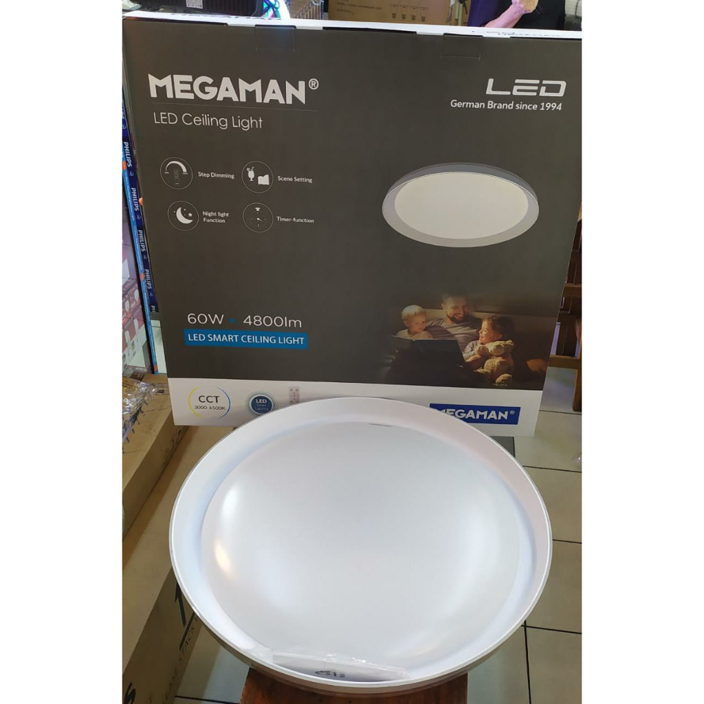 MEGAMAN LAMPU LED CEILING 60W SMART LIGHT REMOTE CONTROL LAMPU LED PLAFON