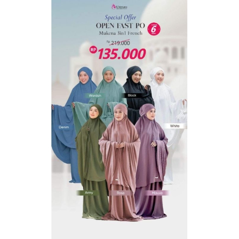 MUKENA FRENCH KHIMARA