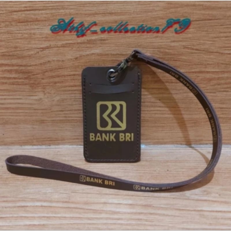 

HOLDER KALUNG ID CARD LOGO BNK BRI COKLAT BEST QUALITY PREMIUM