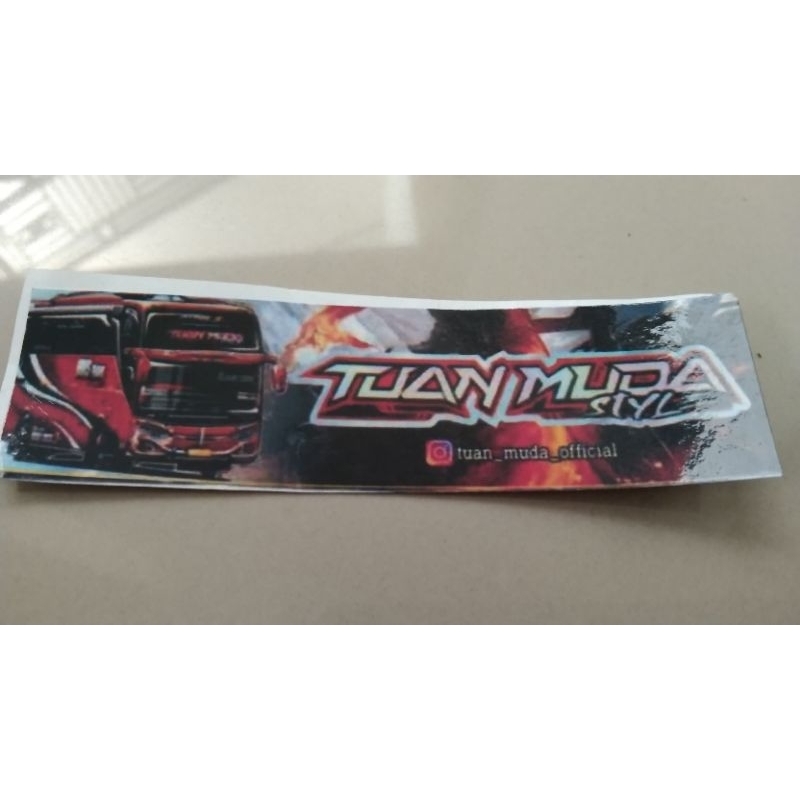 stiker bus telolet tuan muda anti air 10pcs