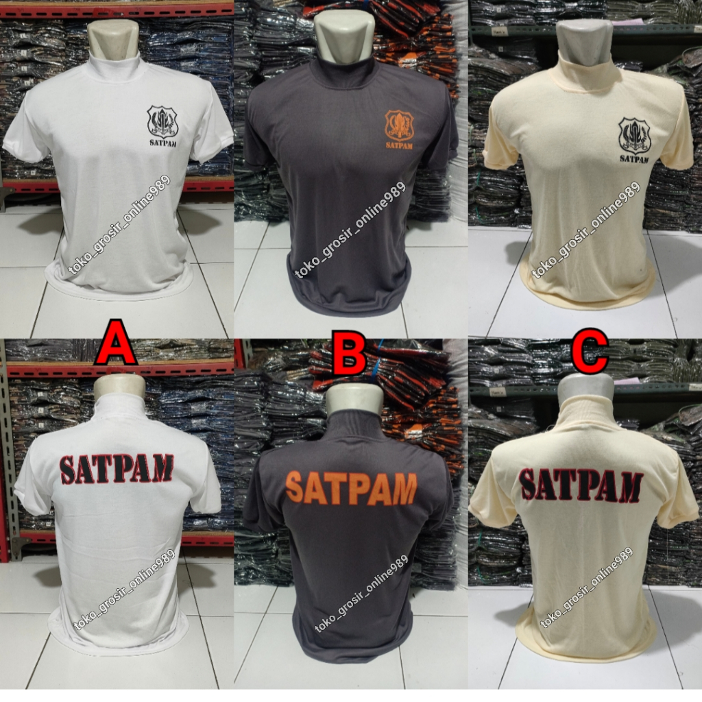 Kaos satpam  Kaos dalaman satpam Kaos satpam model kerah tinggi