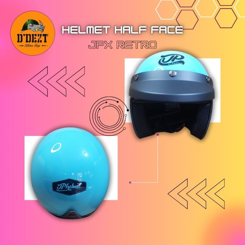 HELMET ATAU HELM HALF FACE JPX RETRO